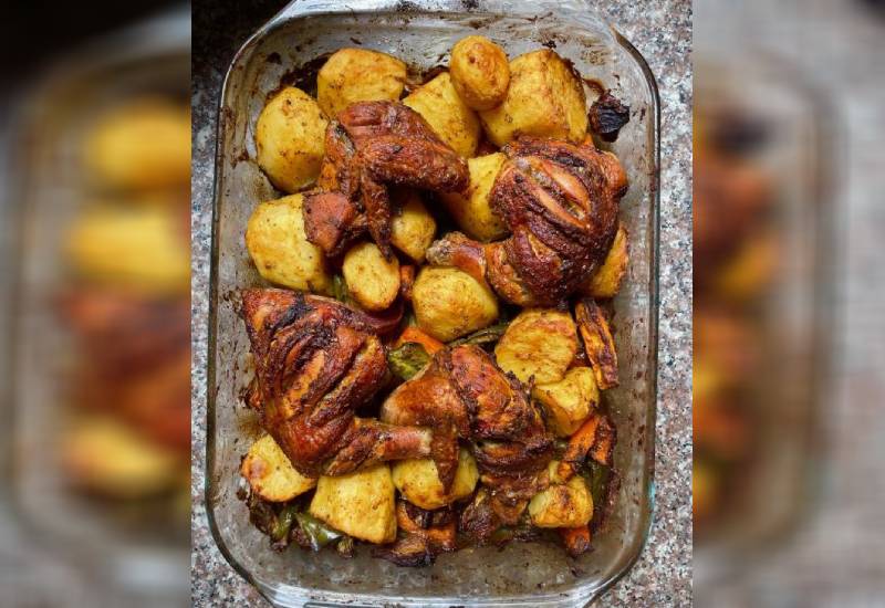 Easy recipe: Roast potatoes with spicy chicken 