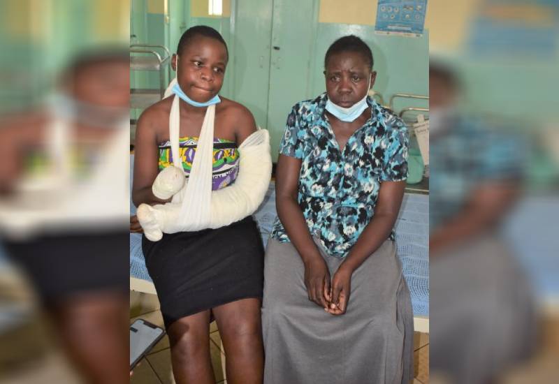 Woman pleads for help as suspect who maimed her roams village 