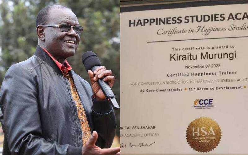 Former Governor Kiraitu Murungi graduates with a Degree in Happiness