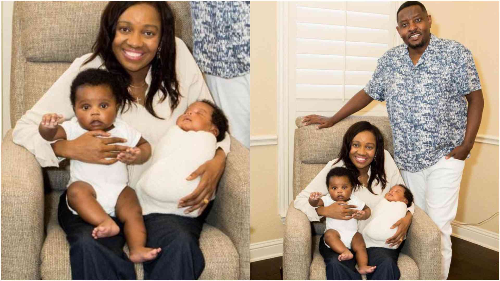 Susan Kihika: Nakuru governor, hubby unveil American-born twins in stunning family portrait