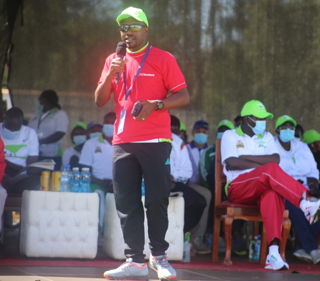  3rd Edition Eldoret City Marathon.
Standard Media Group C.E.O Lyomu Orlando during 3rd Edition Eldoret City Marathon  in Uasin Gishu County on Sunday 6 June 2021