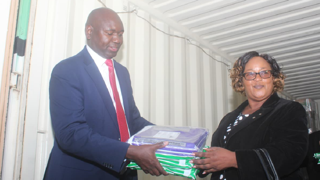 PS Julius Bitok oversees distribution of KPSEA and KJSEA exam materials at Kibera DCC offices