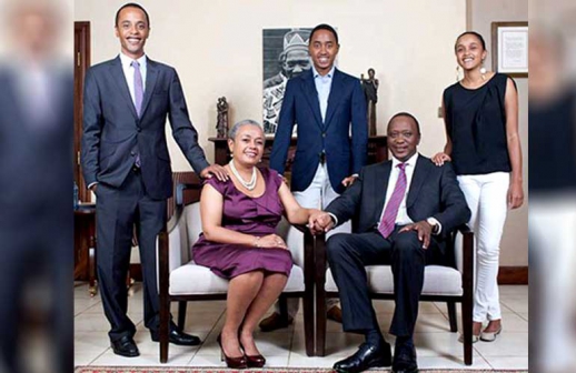 The First Family; President Uhuru Kenyatta with his family: Photo; Courtesy