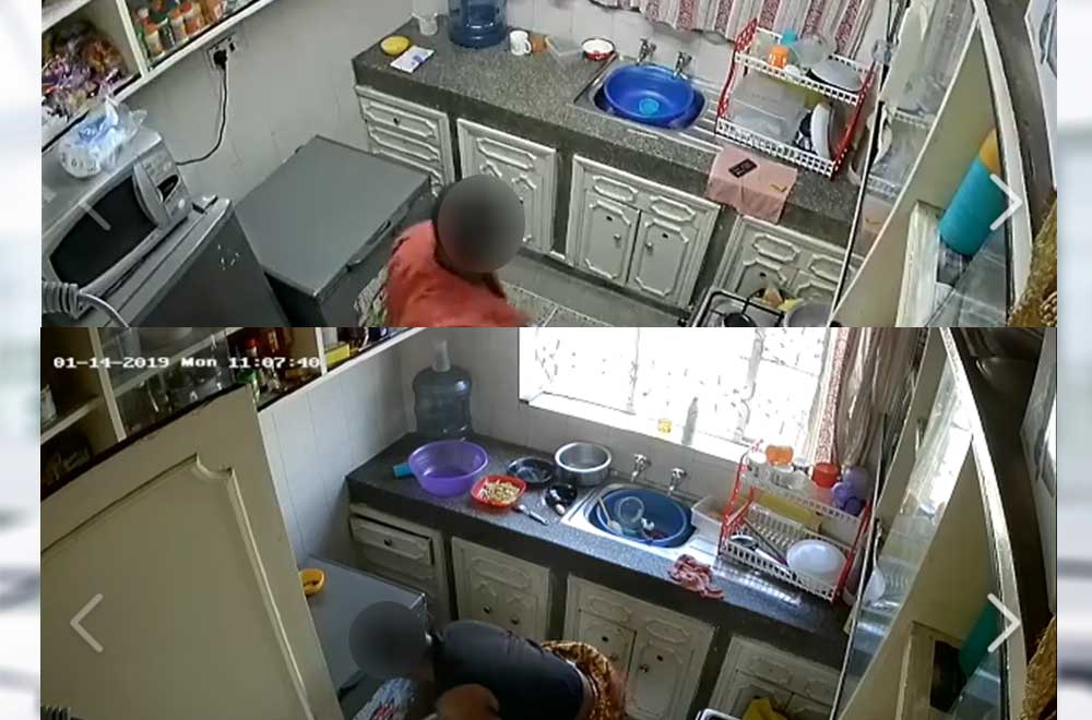 Disturbing video shows woman using utensils as toilet bowl, relieves herself in the kitchen
