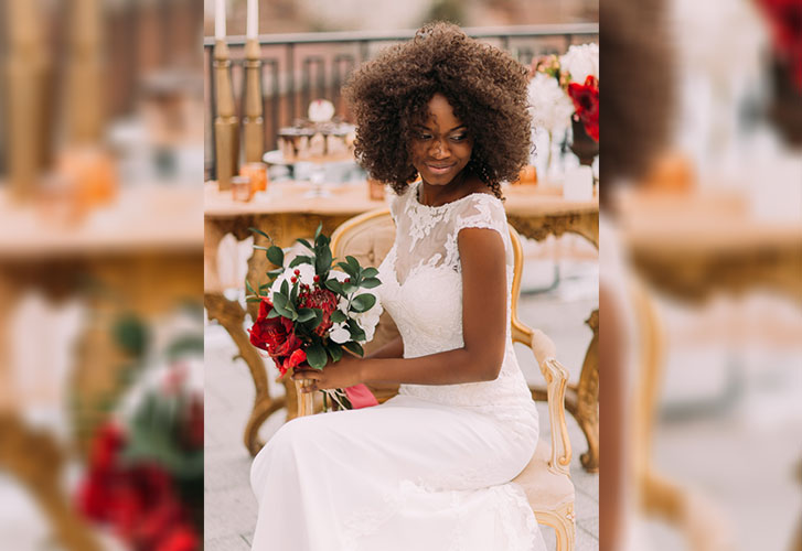 bride wearing white tradition