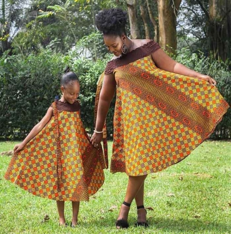 kitenge designs for mother and daughter