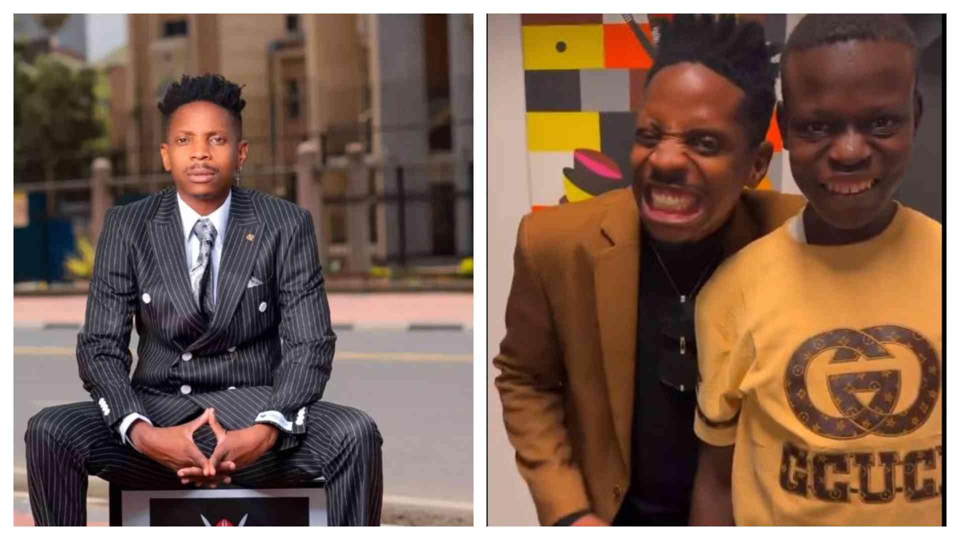 Concerns raised as Eric Omondi flaunts Henry the 'Airport protester' new teeth