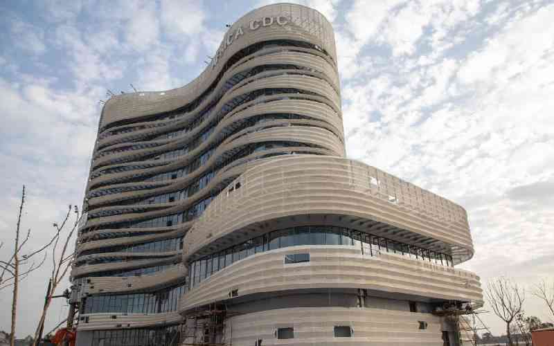 Chinese-aided Africa CDC headquarters project approaches completion
