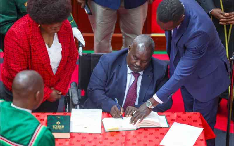 Kimuge replaces Mbadi in Parliament, vows to fight for disability rights