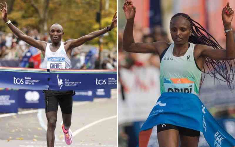 Kenya's Evans Chebet and Hellen Obiri win Boston Marathon
