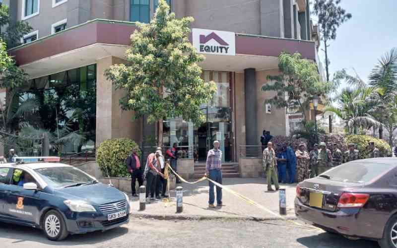 Knife-wielding man shot dead at Equity Nairobi West