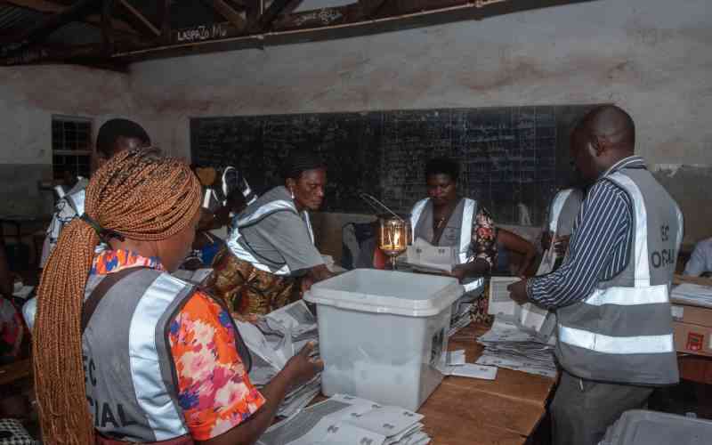 Malawi counts votes as two presidents battle for power