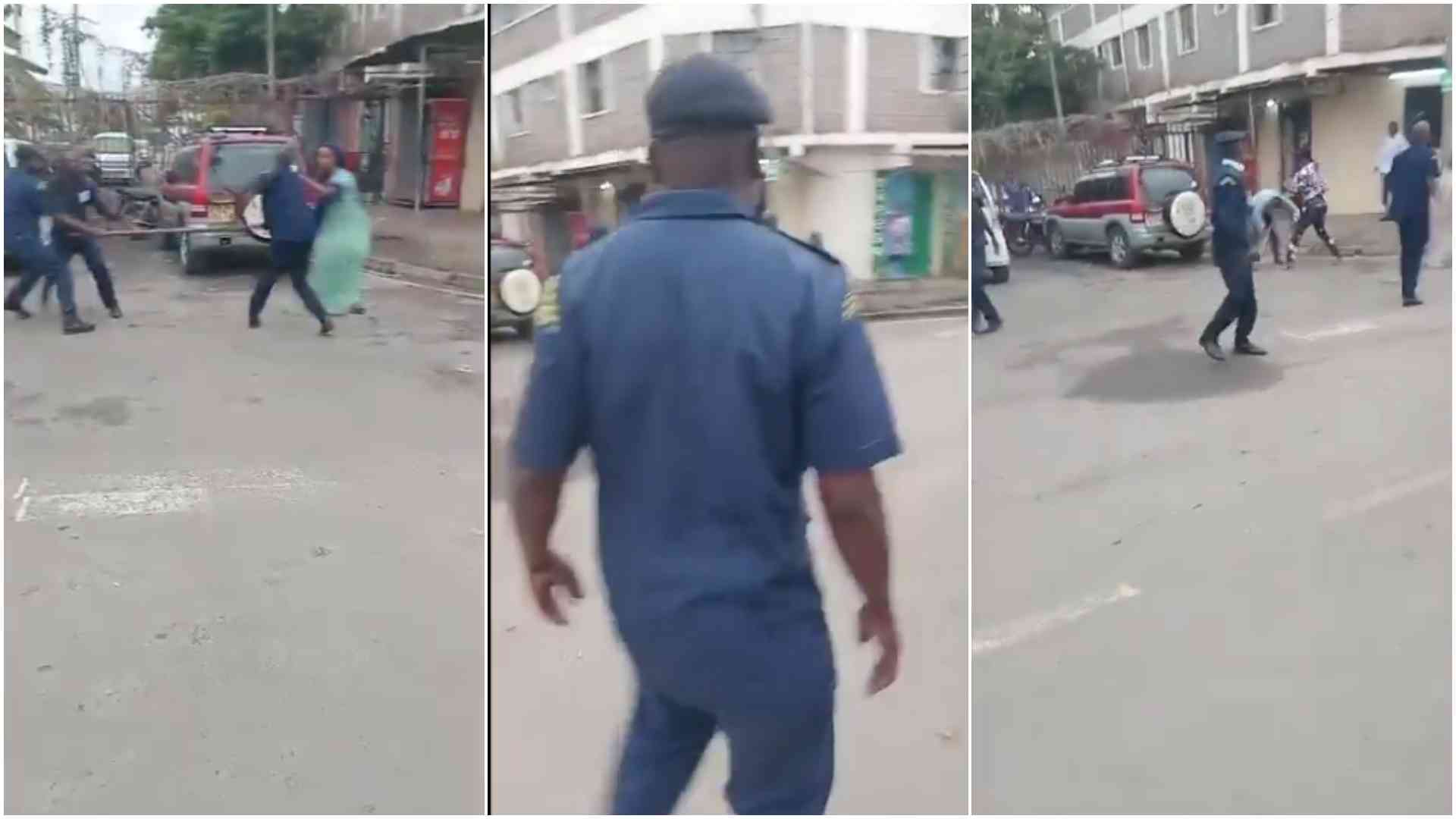 Video: Nairobi County officers attacked while removing illegal structure, four hospitalised