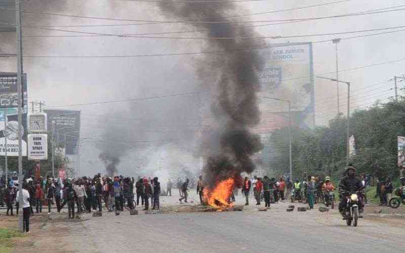 Violence erupts at disputed Samburet estate as motorcycles burn, youths injured