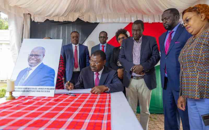 Wetangula leads MPs in visit to late MP Ng'eno's family