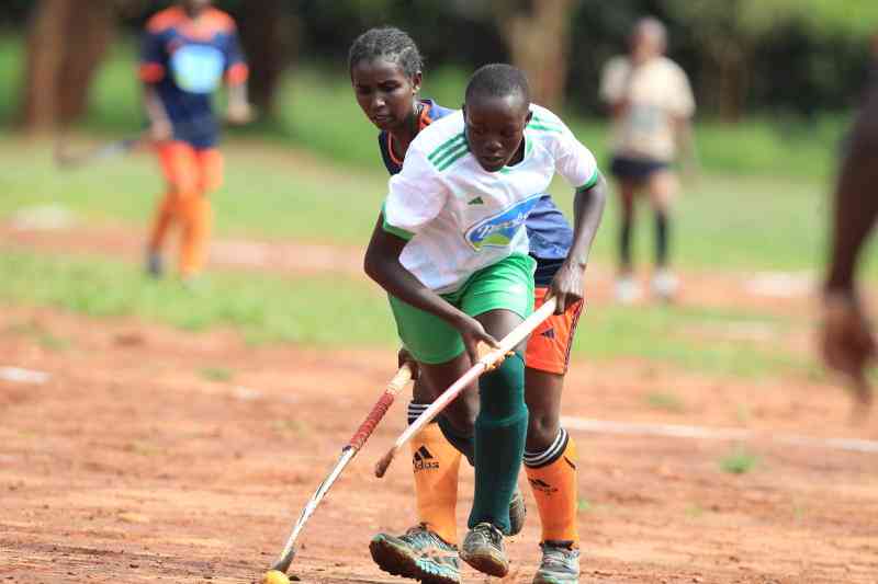 SCHOOLS: Defending champions Nyamira Girls teach Pangani Girls how to play hockey