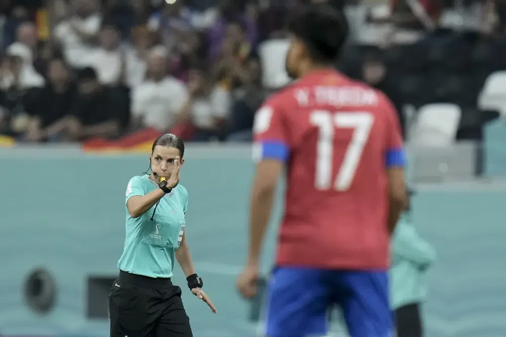 Stephanie Frappart makes history as 1st female World Cup ref