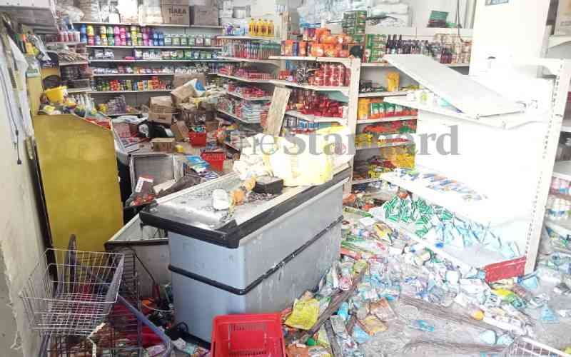 Kisumu businessman counts losses after protestors loot supermarket