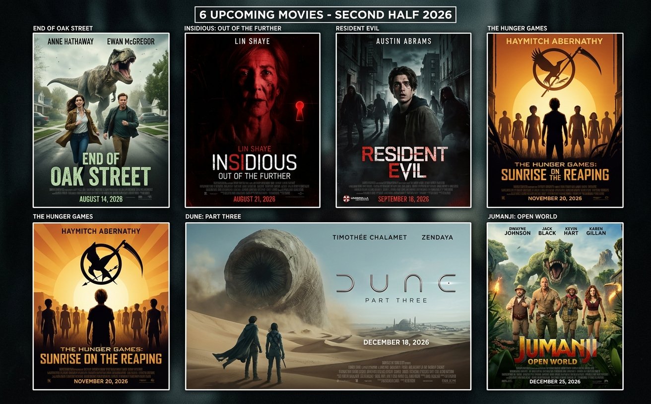 Dune, Hunger Games and Resident Evil lead 2026's biggest movie lineup