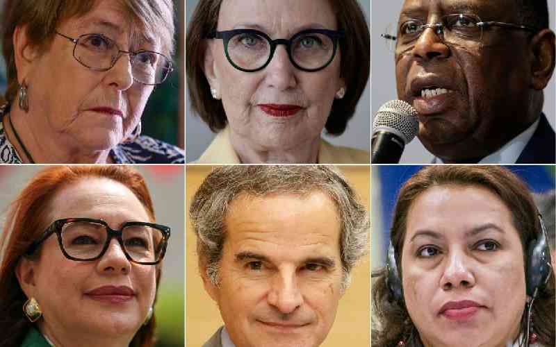 Who are the six candidates vying to lead the UN?