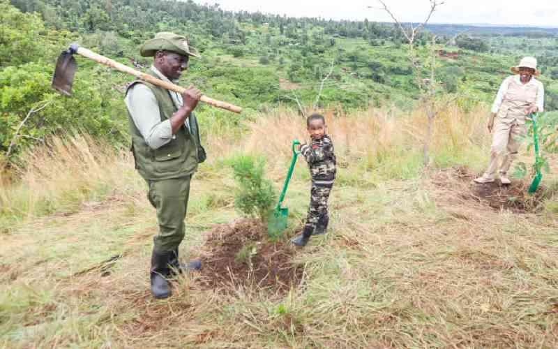 President gives Cabinet secretaries, citizens targets as the country eyes 15 billion trees