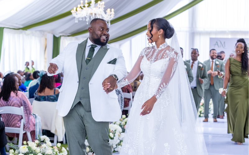 PHOTOS: Musalia Mudavadi's son Michael weds Ann Nyaguthii in lavish family ceremony