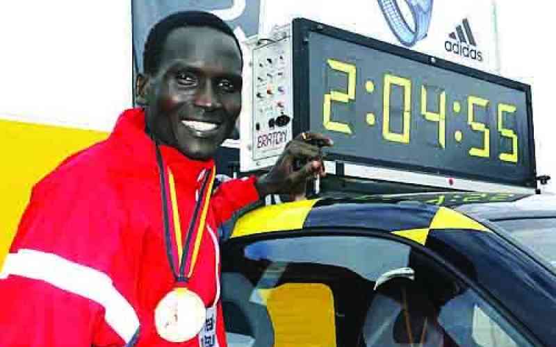 World marathon record holders from Kenya