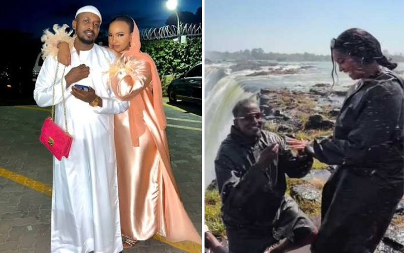 Jimal proposes to long-time partner Wangari in scenic Zambia setting