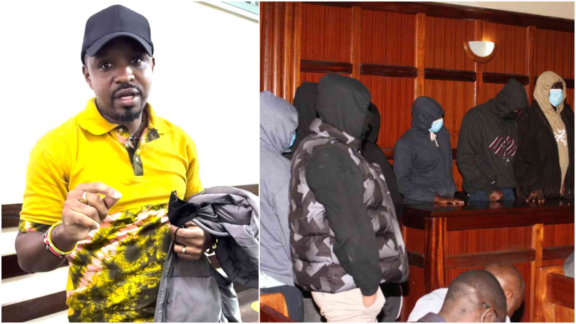Boniface Mwangi slams judiciary for allowing police suspects hide faces in court