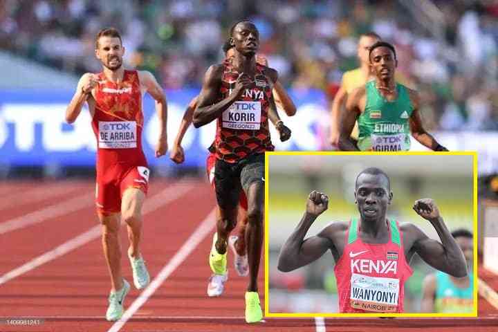 Noah Kibet, Emmanuel Korir, Wycliffe Kinyamal and Emmanuel Wanyonyi all qualify for finals of men's 800m