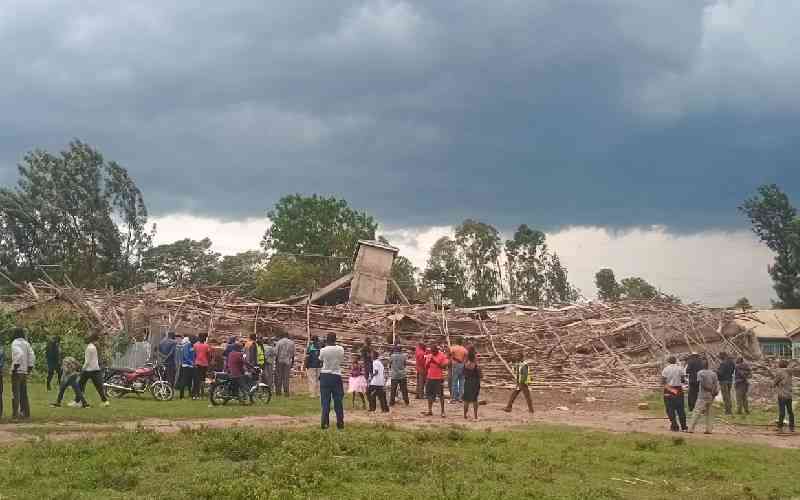 Several people trapped after building under construction collapses in Migori