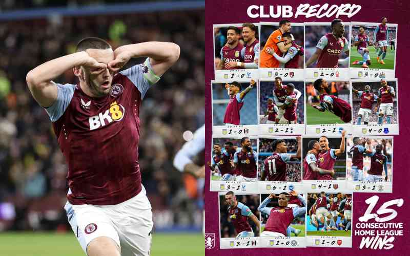 Aston Villa topples Arsenal and extends record home win streak
