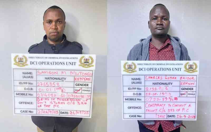 Court orders detention of six officers in Turkana arms trafficking probe