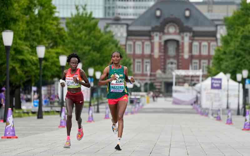 Kenya's Jepchirchir outsprints Assefa for world marathon gold