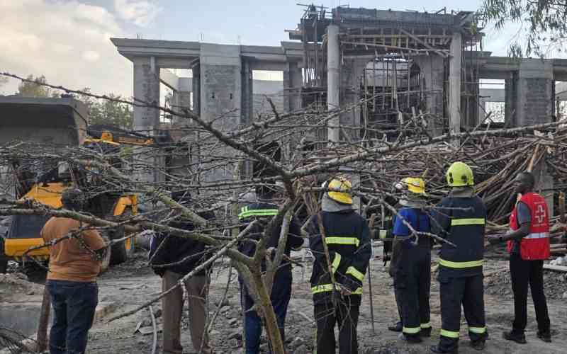 Building under construction collapses in Karen, Nairobi