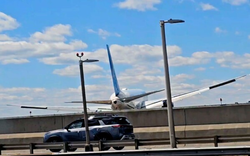 VIDEO: Airplane narrowly misses catastrophic disaster after striking truck during landing