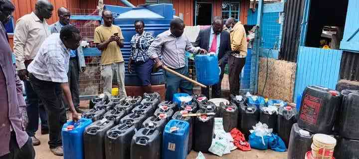 Six gates, one secret: KRA uncovers alcohol stash beneath Baringo bathroom