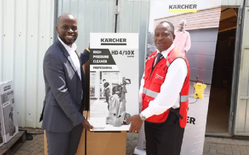 Kenya Red Cross gets Sh1.5m equipment donation from Karcher