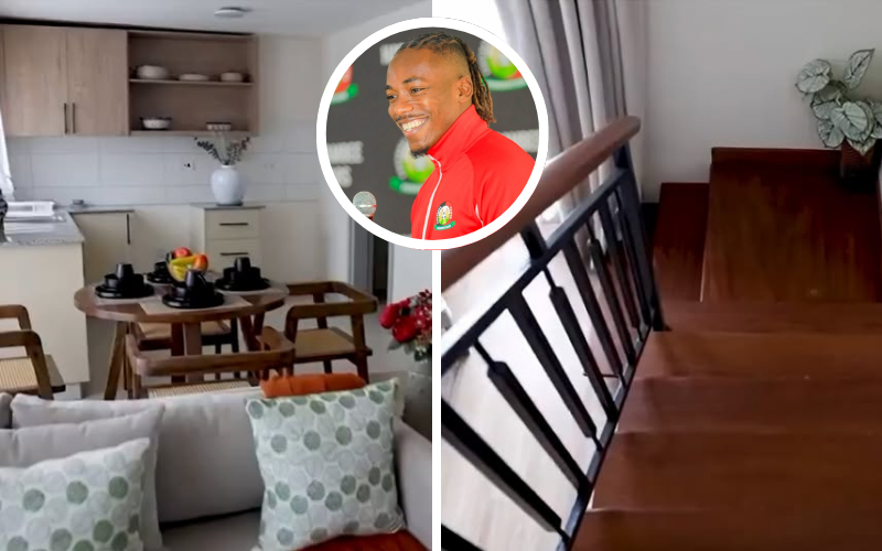 PHOTOS: Harambee Stars captain Aboud Omar tours houses promised to team by Ruto