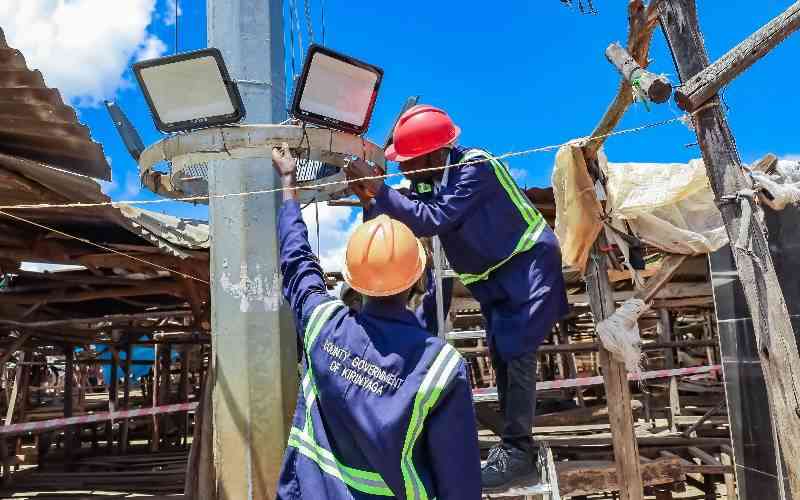 Governor Waiguru banks on street lights to power Kirinyaga's 24hr economy
