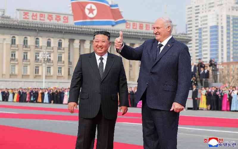 North Korea's Kim 'warmly' welcomes Belarusian leader