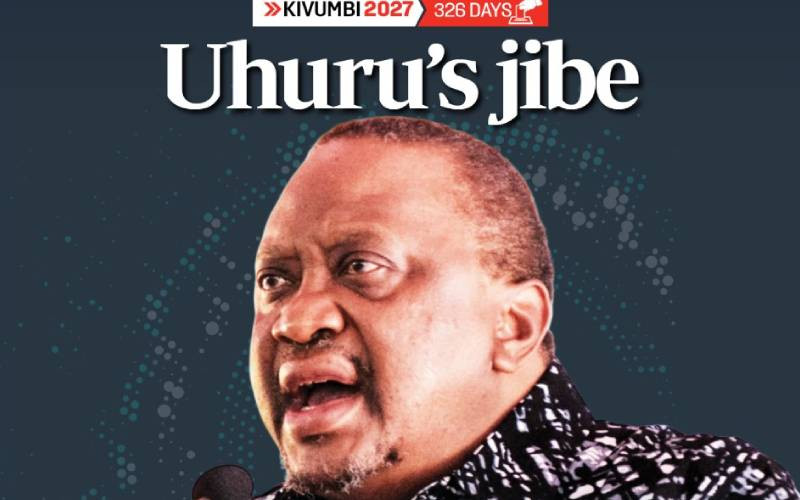 Uhuru's jibe: Former President ignores Ruto's political duel, laughs off 'Sponyo' moniker
