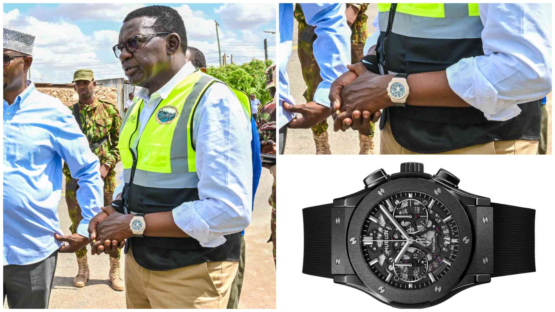 CS Davis Chirchir spotted wearing Sh2.3 million Hublot watch during Wajir tour
