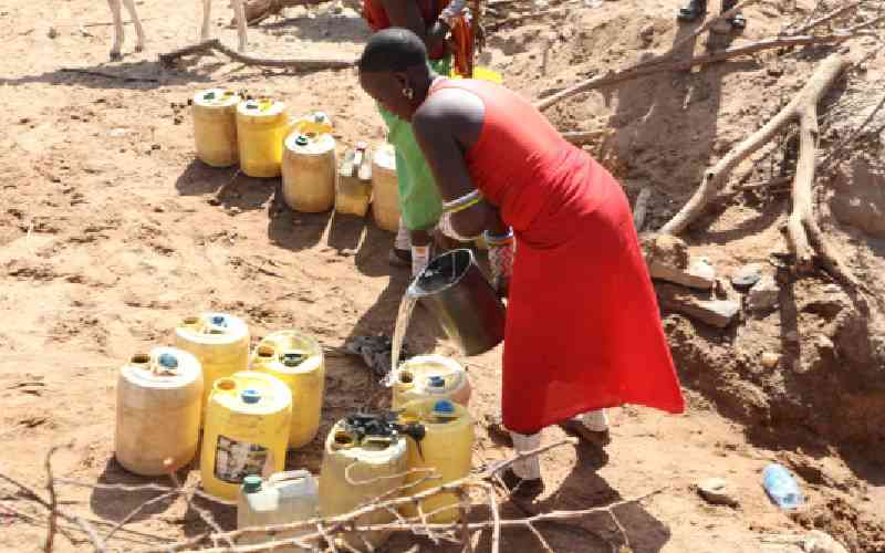 Thirsty Turkana residents trek for every drop of water