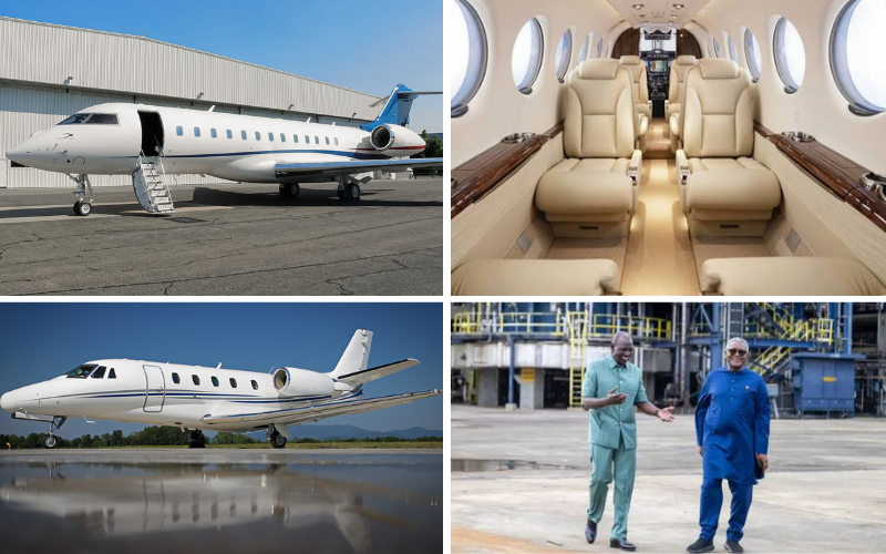 PHOTOS: Multimillion-shilling private jets land in Lamu for Sh2.2tn Dangote refinery groundbreaking