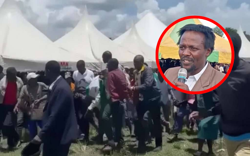 Mourners clash with activist Kamilan during gathering at Johana Ng'eno's Narok home