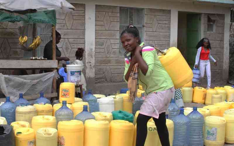 In some neighborhoods in drought-prone Kenya, clean water is scarce