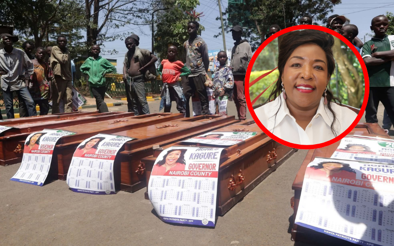City politician Agnes Kagure under fire after donating coffins branded with campaign posters