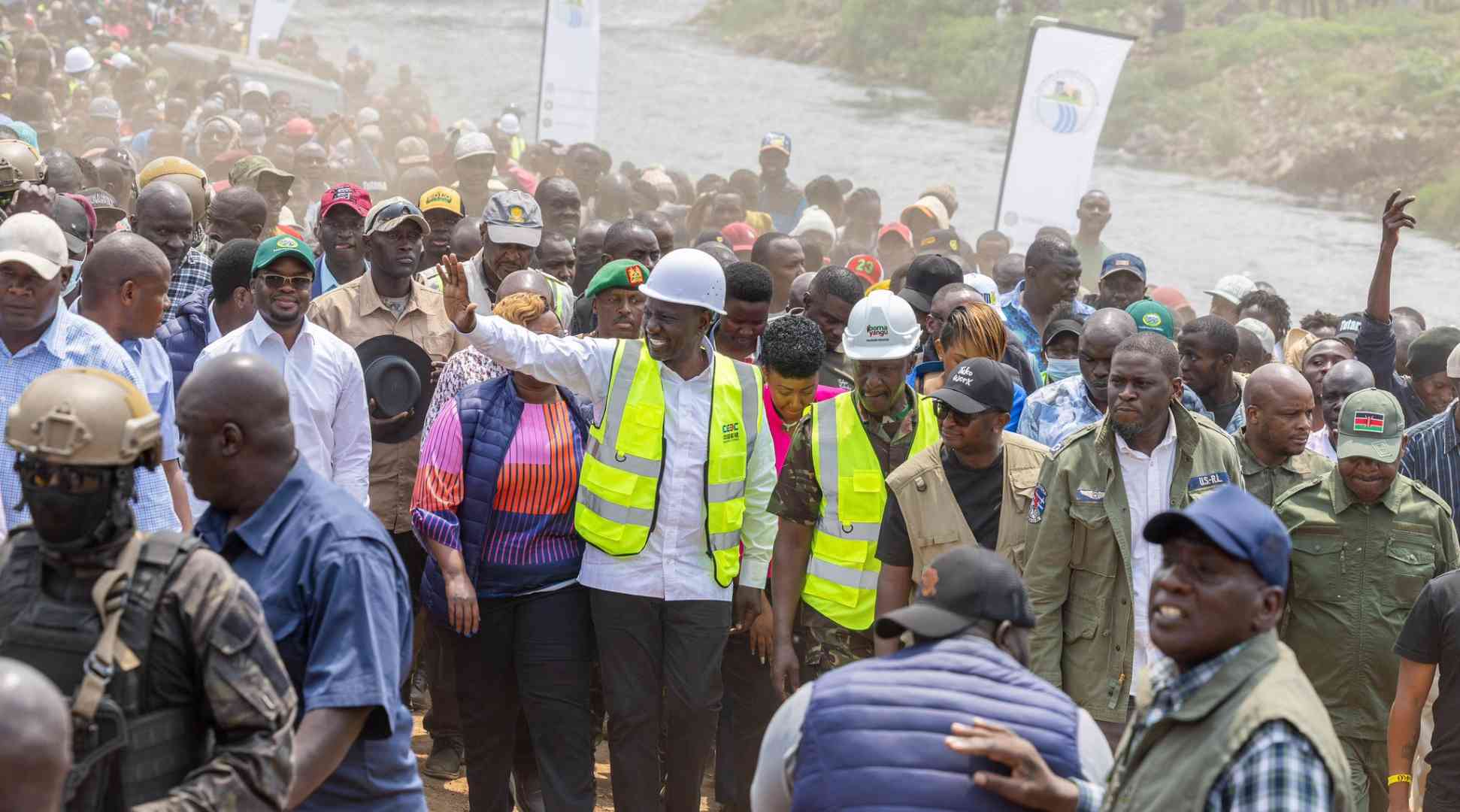 President Ruto's Ruaraka visit sparks hope and skepticism with promises of jobs, clean rivers and community land