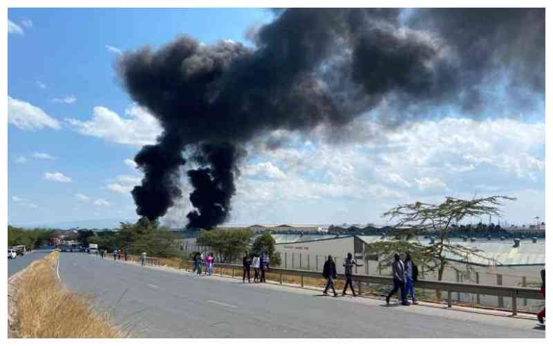 Embakasi-Wall Street Business Park razed down